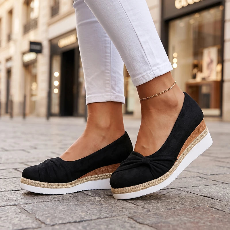 Elise Suede Wedges