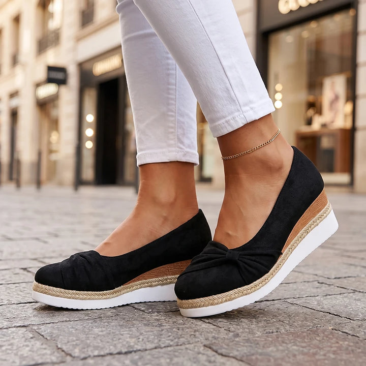 Elise Suede Wedges