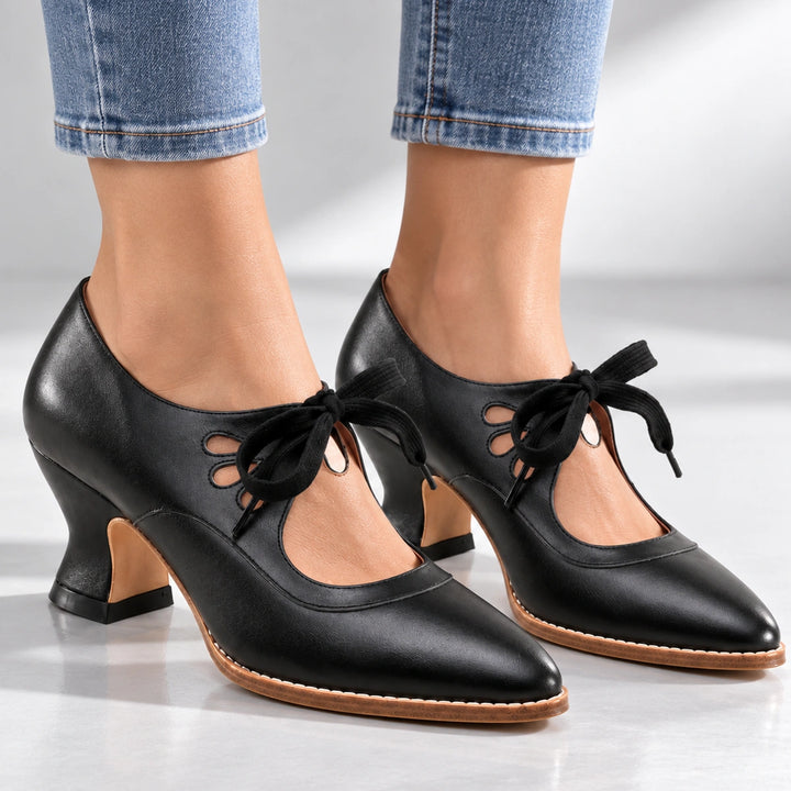 Leontine Leather Heels