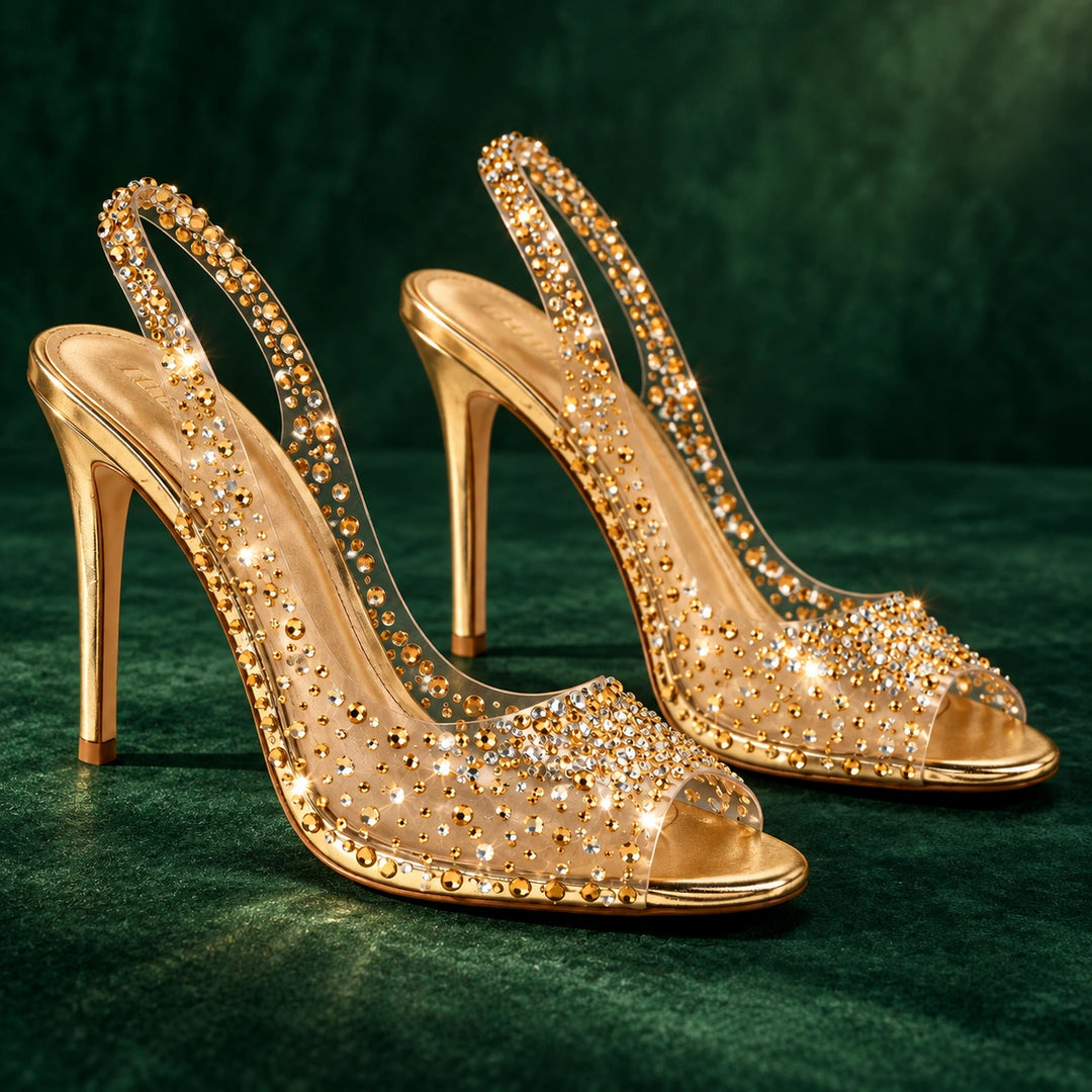 Gwen Rhinestone Heels