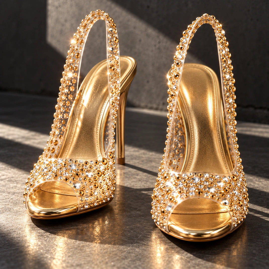 Gwen Rhinestone Heels