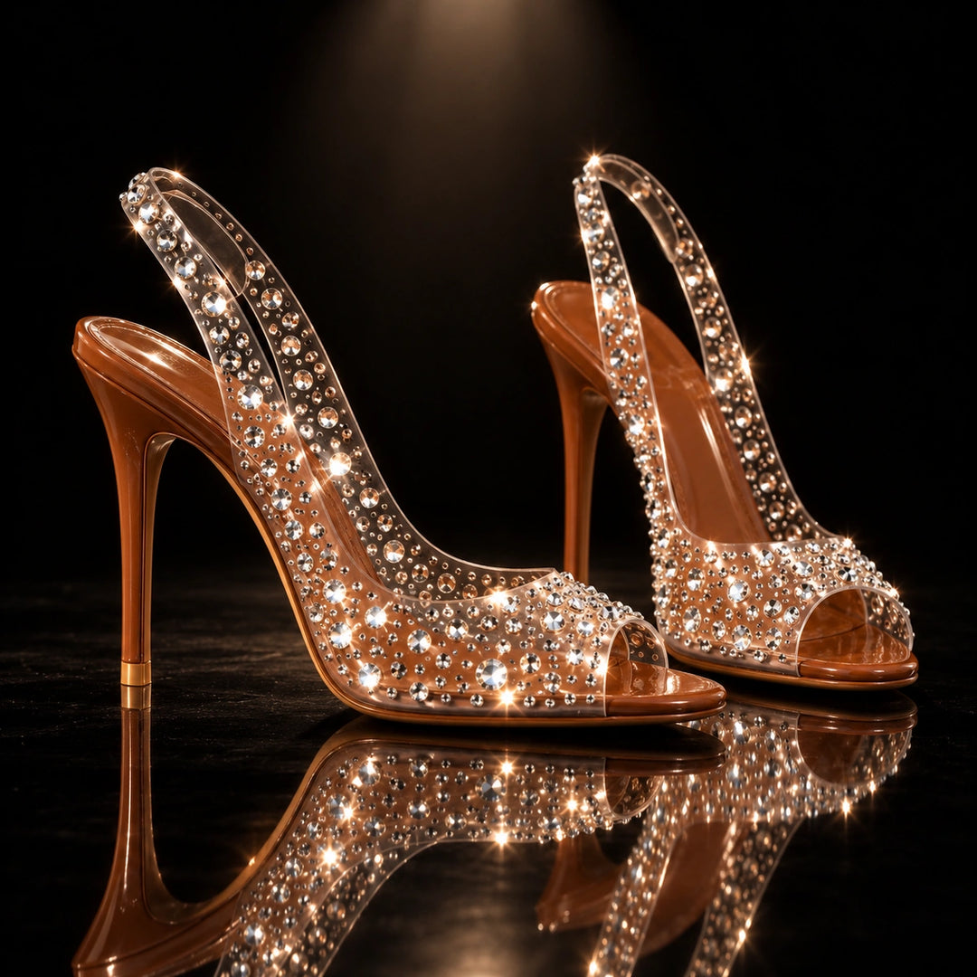 Gwen Rhinestone Heels