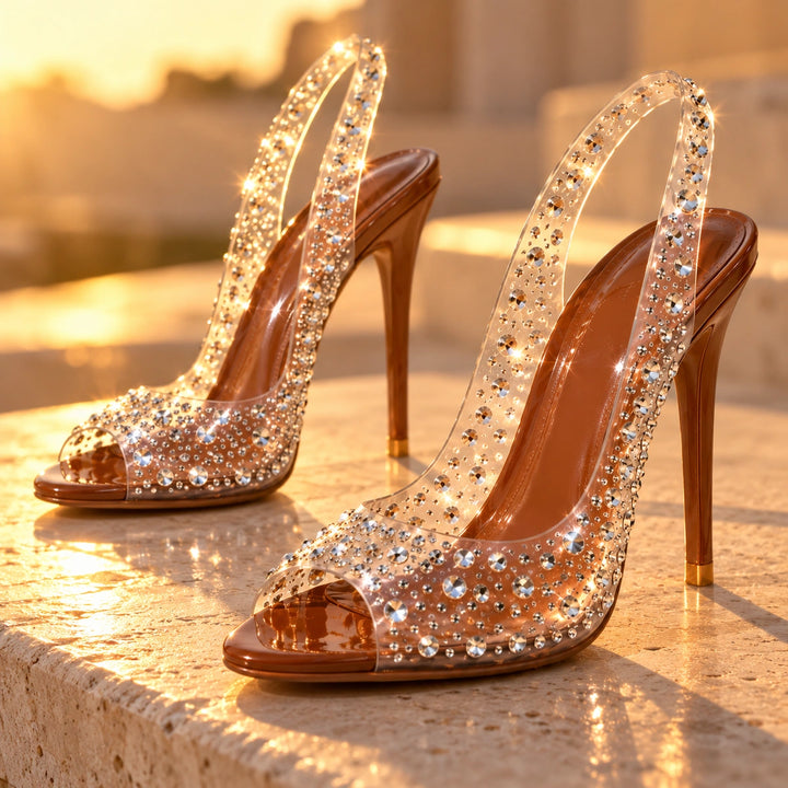 Gwen Rhinestone Heels