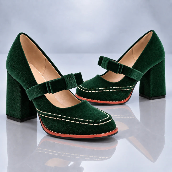Liane Velvet Heel Pumps