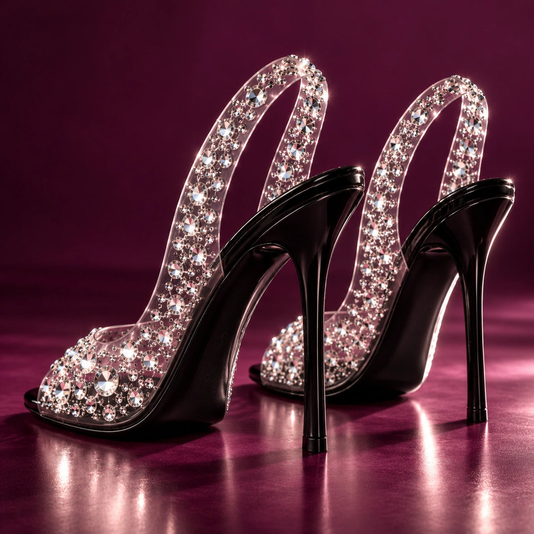 Gwen Rhinestone Heels