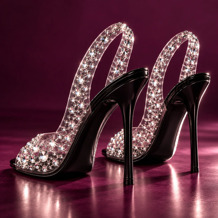 Gwen Rhinestone Heels