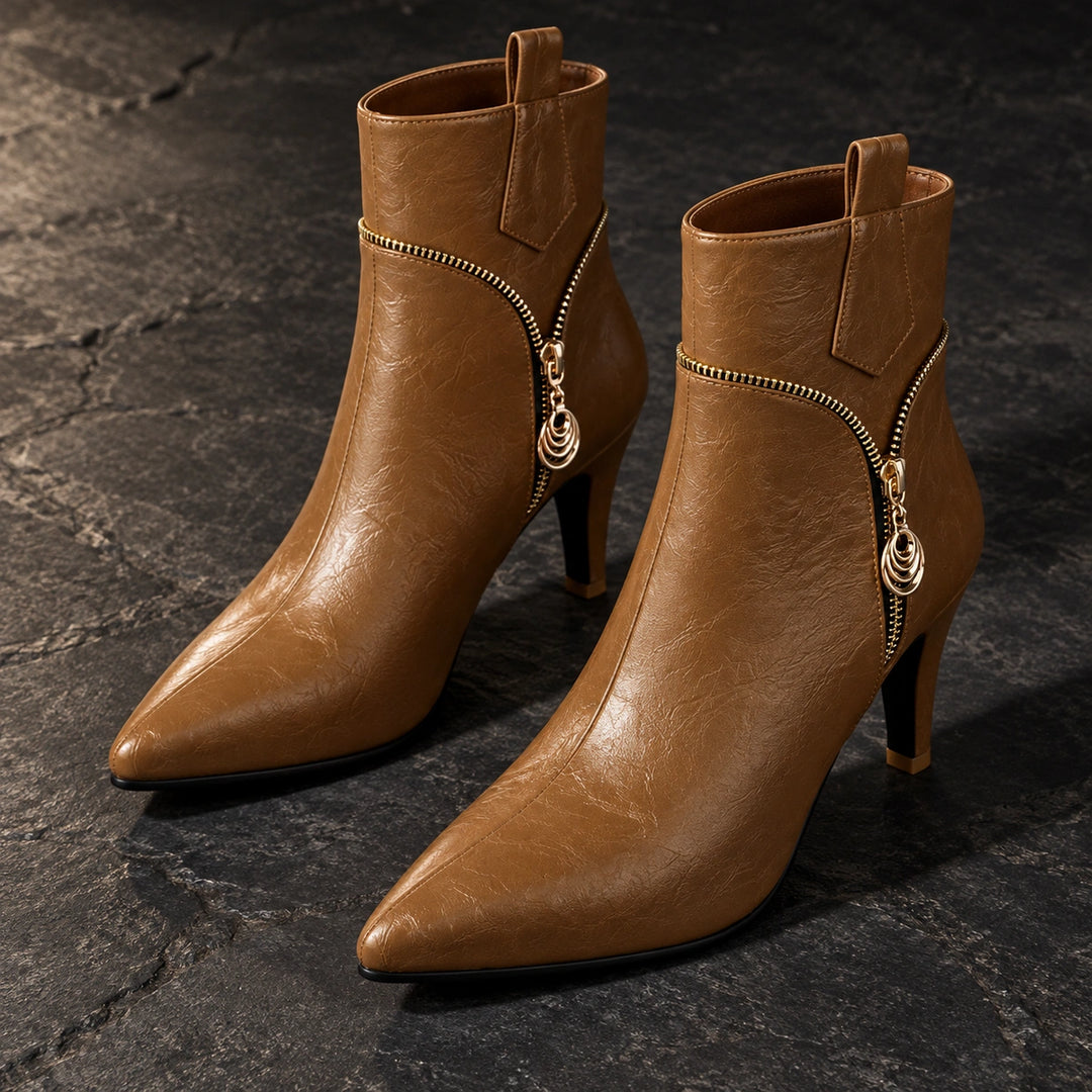 Denise Ankle Leather Boots