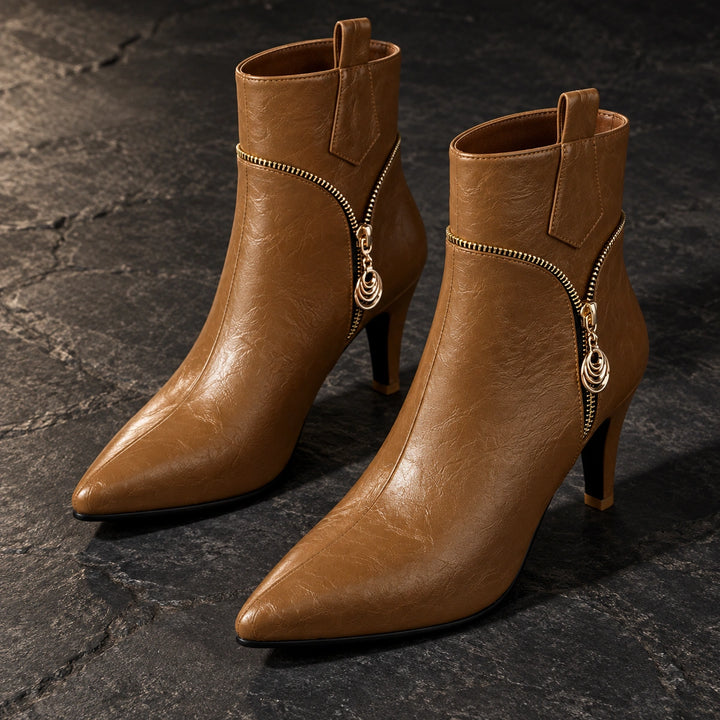 Denise Ankle Leather Boots