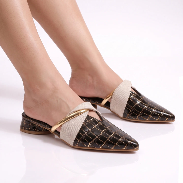 Blanche Leather Mule