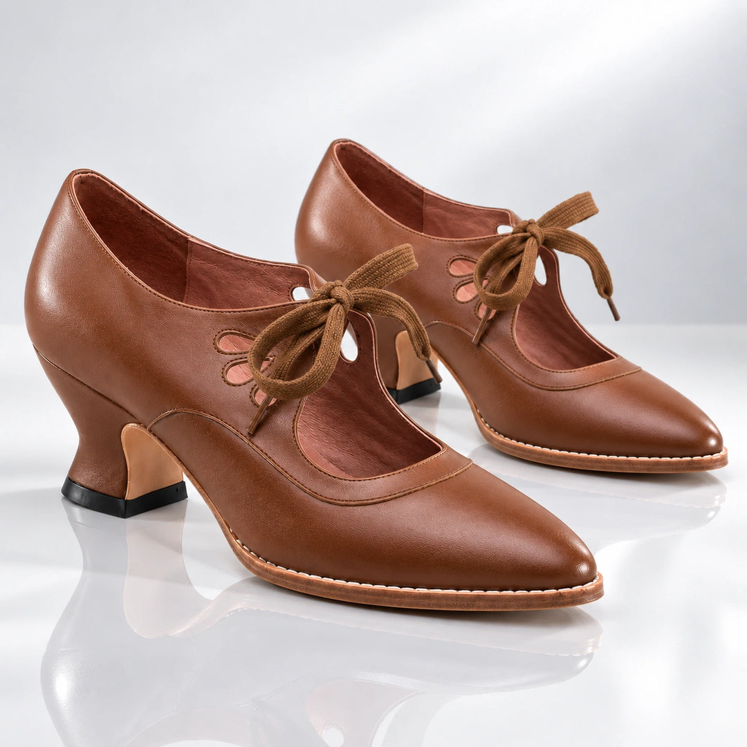 Leontine Leather Heels