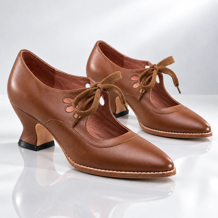 Leontine Leather Heels