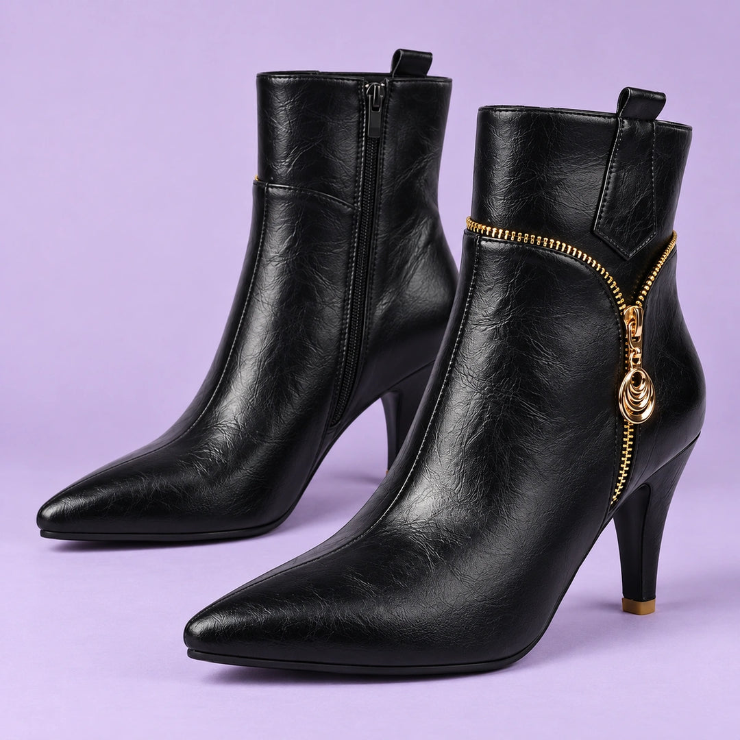 Denise Ankle Leather Boots