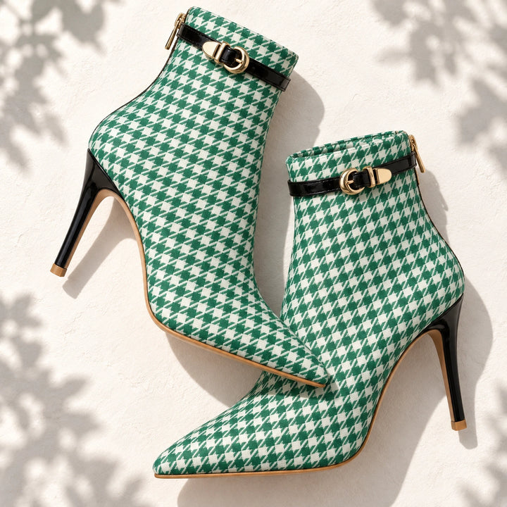 Cora Houndstooth Boots