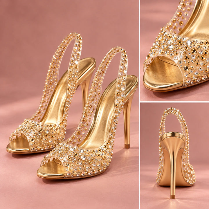 Gwen Rhinestone Heels