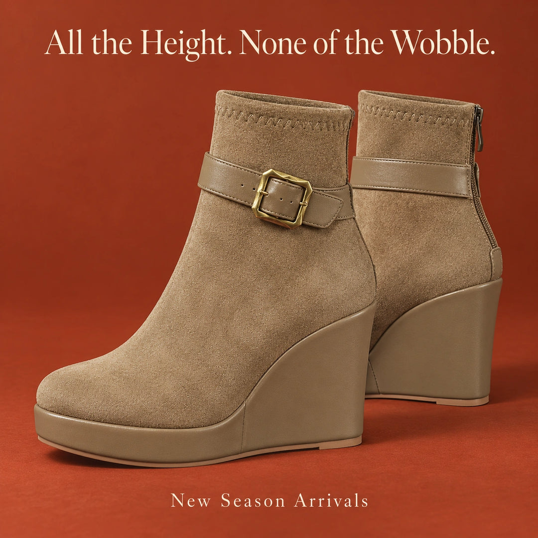 Claudine Suede Wedge Boots