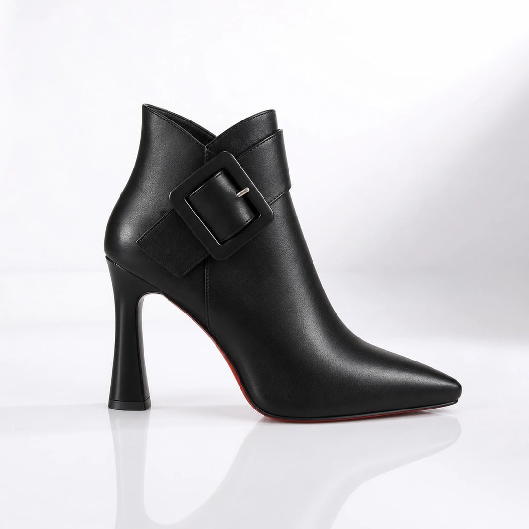 Leontine Buckle Heel Boots