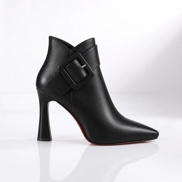 Leontine Buckle Heel Boots