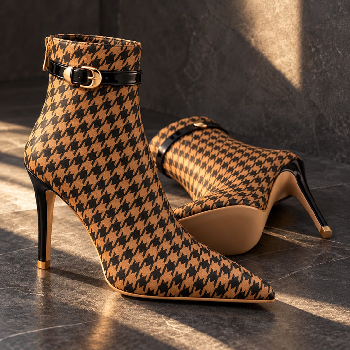 Cora Houndstooth Boots