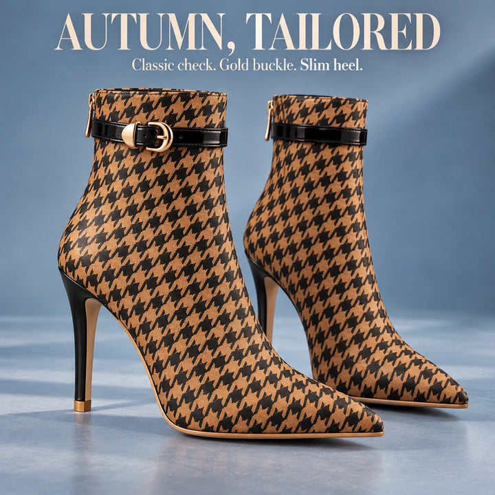 Cora Houndstooth Boots