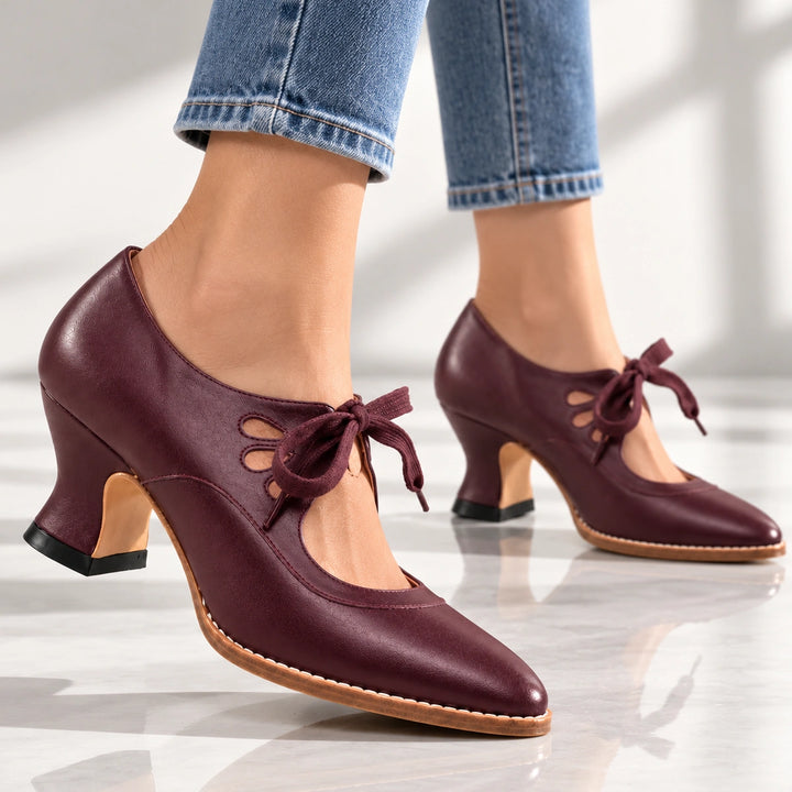 Leontine Leather Heels
