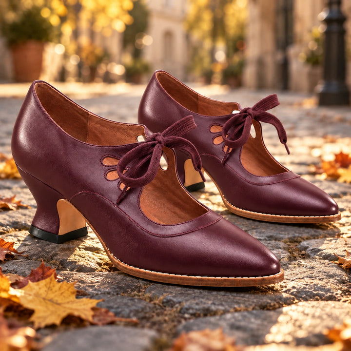 Leontine Leather Heels