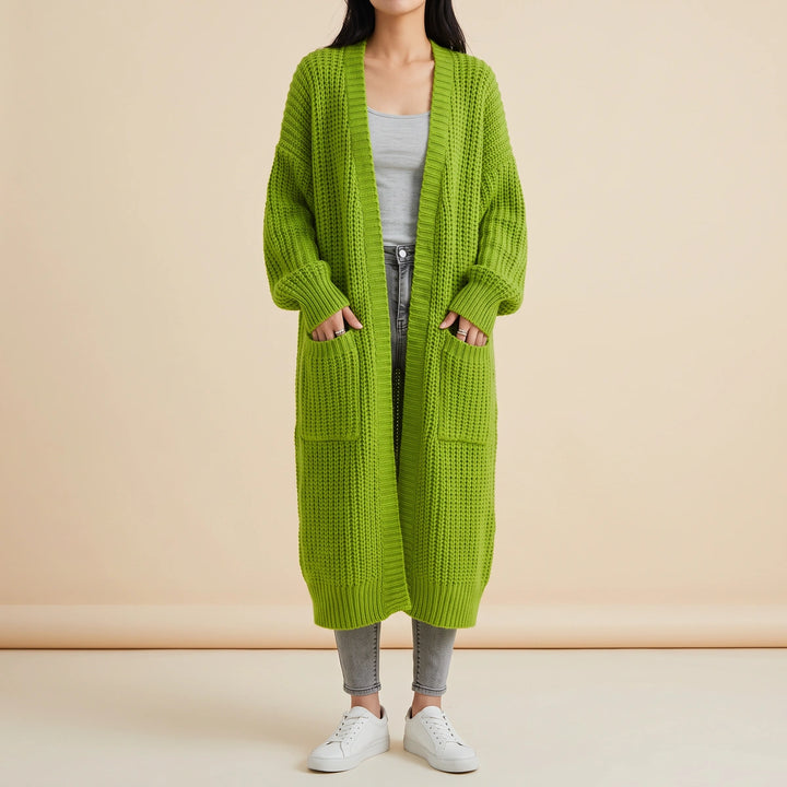 Henrietta Oversized Longline Cardigan - Green