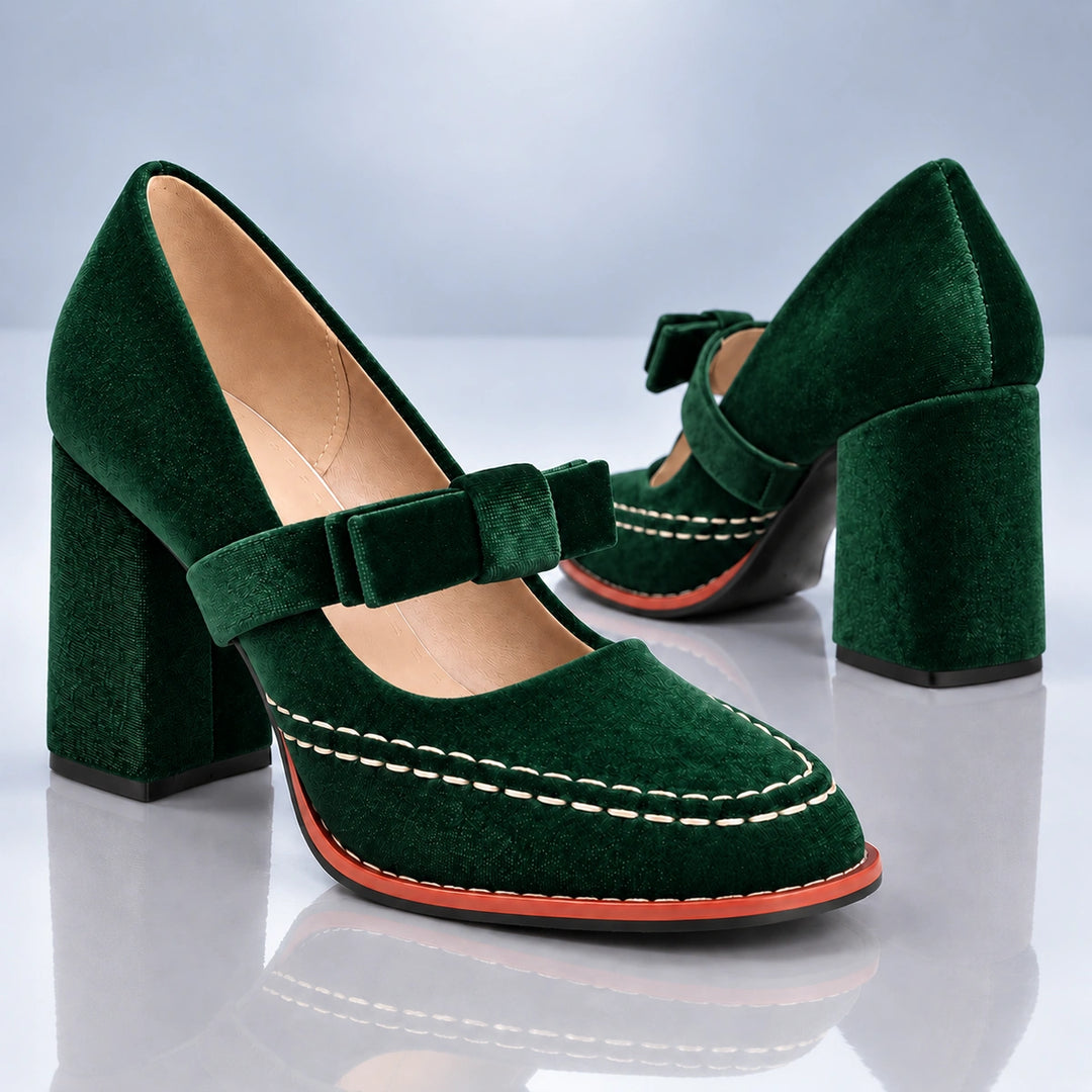 Liane Velvet Heel Pumps