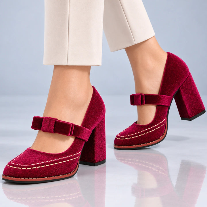 Liane Velvet Heel Pumps