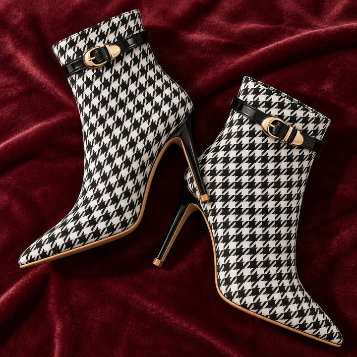 Cora Houndstooth Boots