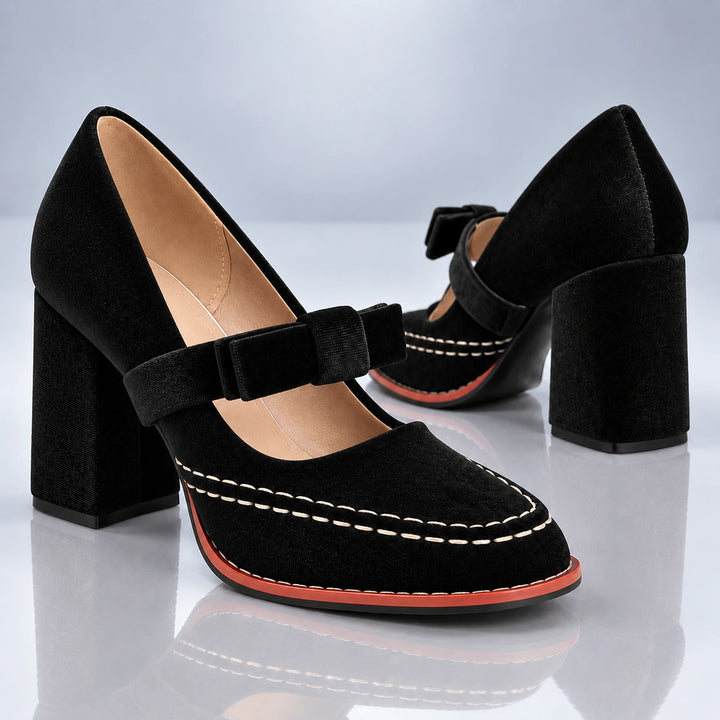 Liane Velvet Heel Pumps