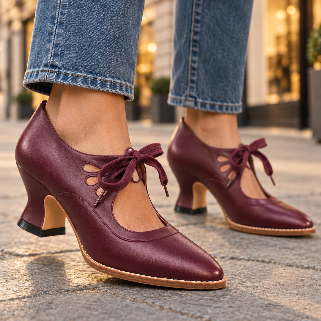 Leontine Leather Heels
