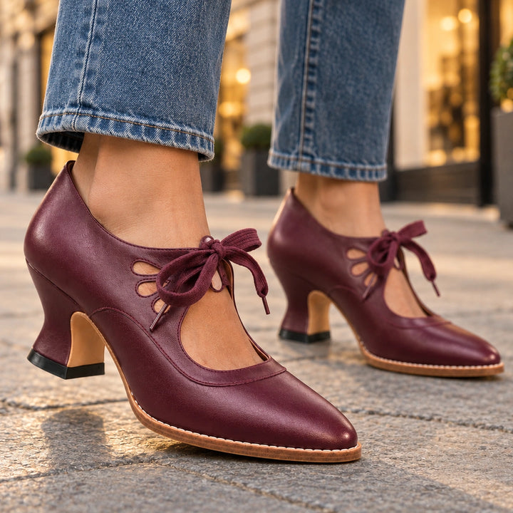 Leontine Leather Heels