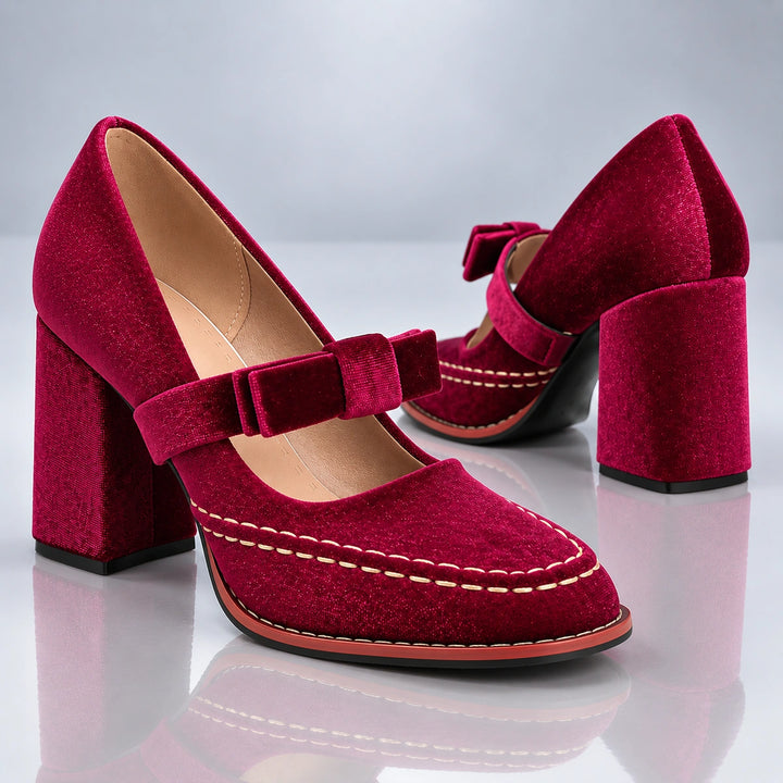 Liane Velvet Heel Pumps
