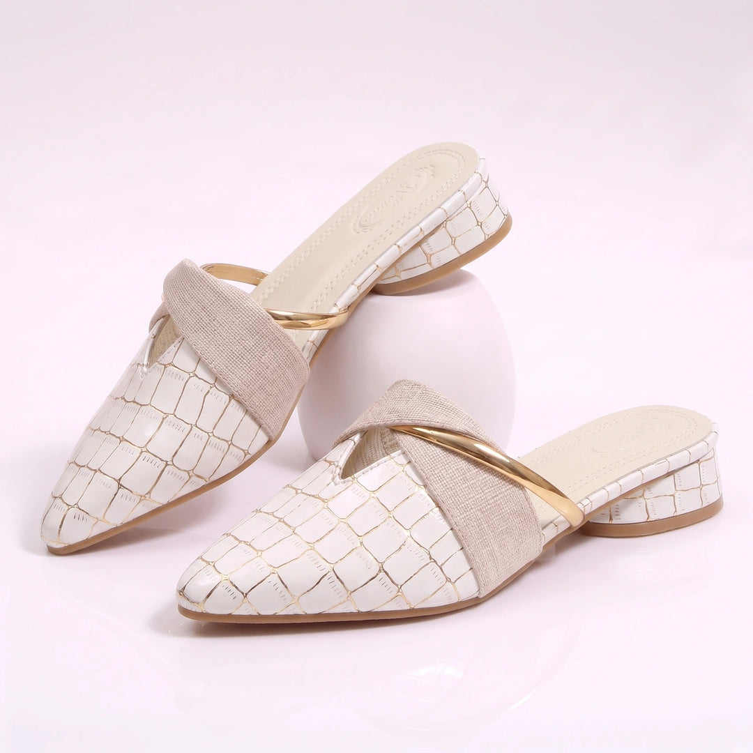 Blanche Leather Mule