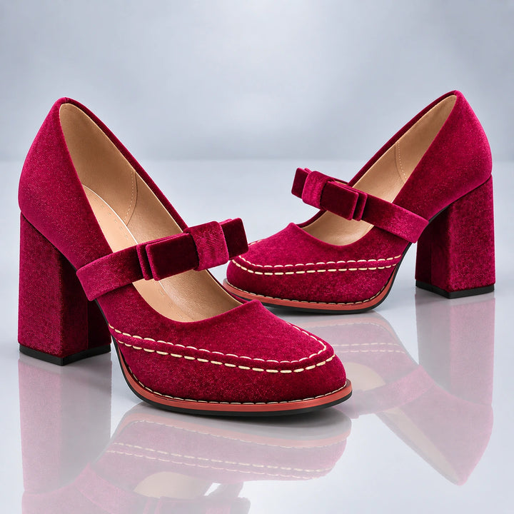 Liane Velvet Heel Pumps