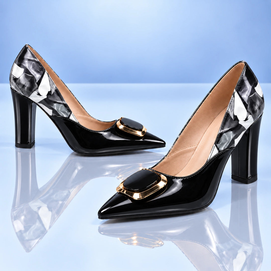 Paloma Patent Block Heels