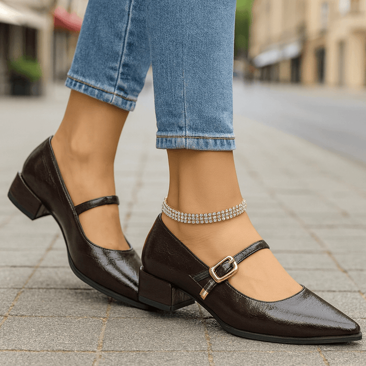 Sofia Leather Heels
