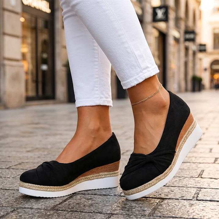 Elise Suede Wedges