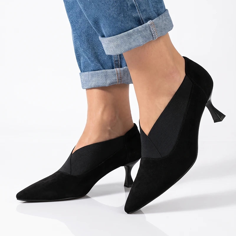 Elara Suede Heels