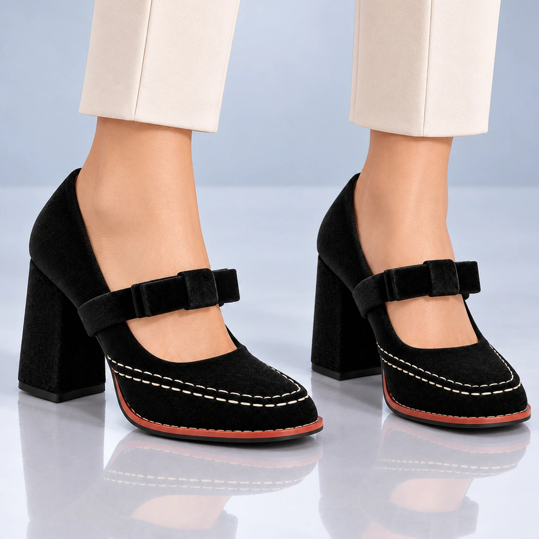 Liane Velvet Heel Pumps