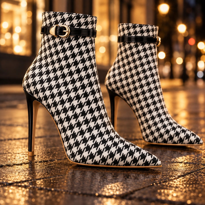 Cora Houndstooth Boots