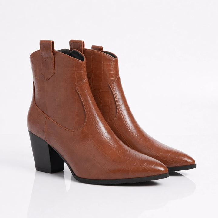 Renee Croc Ankle Boots