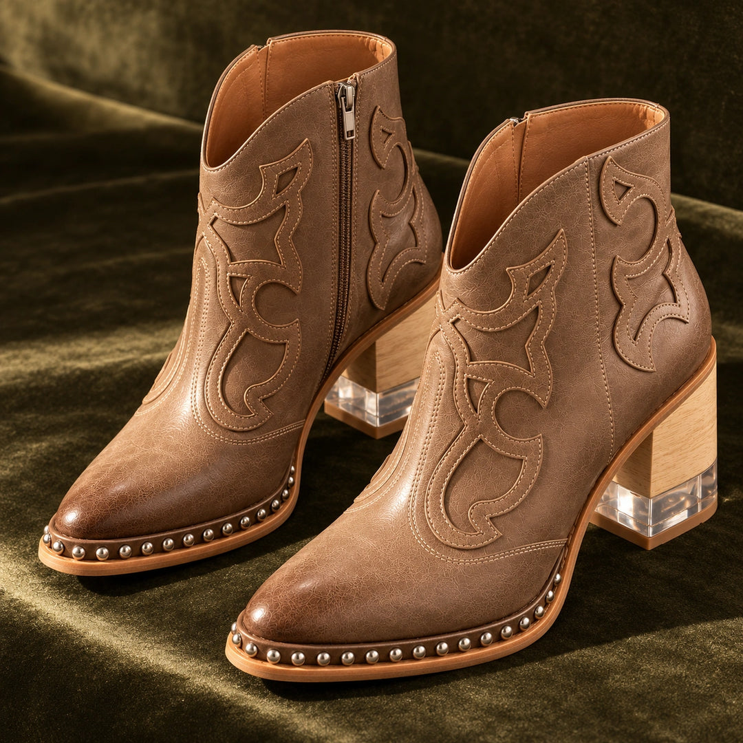 Sonia Leather Western Boots
