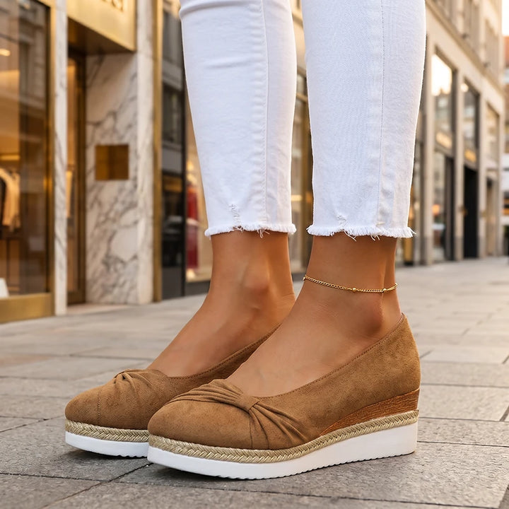 Elise Suede Wedges