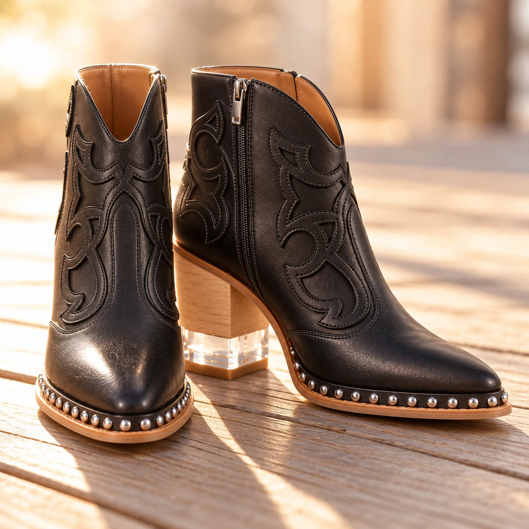 Sonia Leather Western Boots