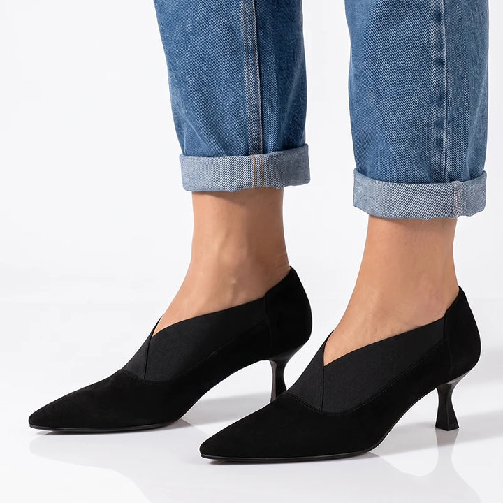 Elara Suede Heels