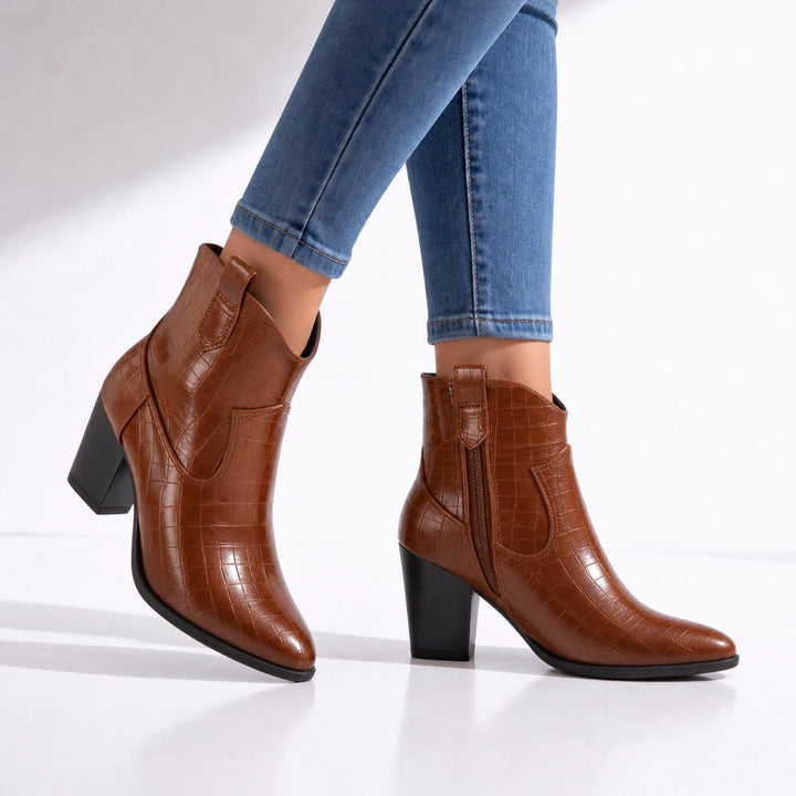Renee Croc Ankle Boots