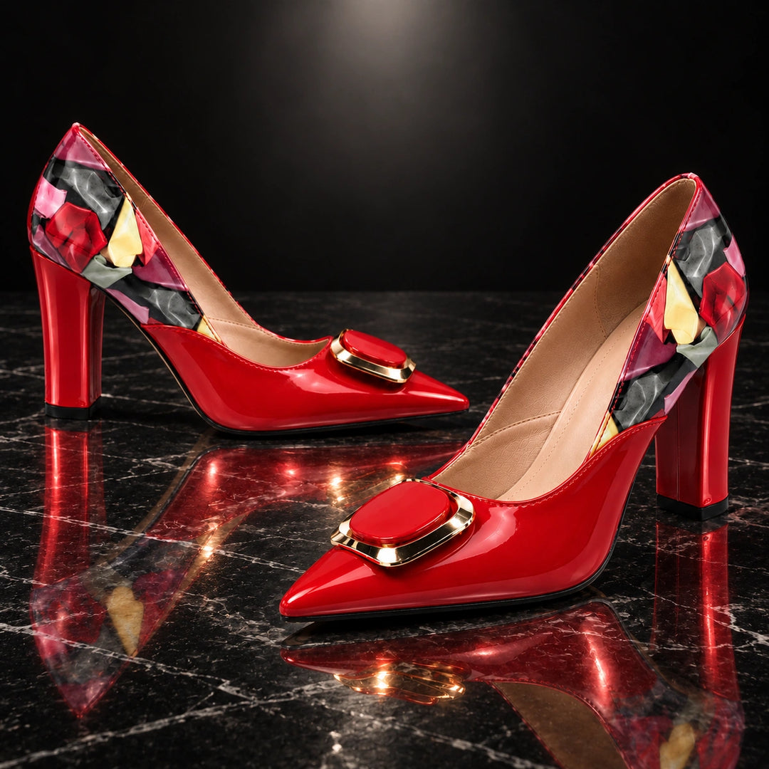 Paloma Patent Block Heels
