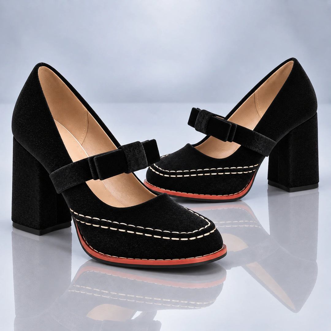 Liane Velvet Heel Pumps