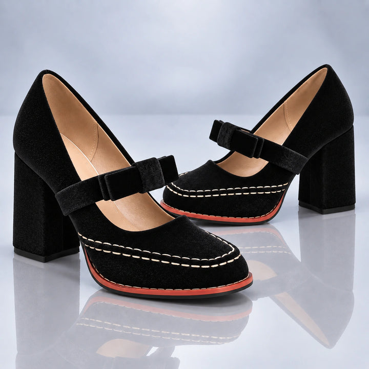 Liane Velvet Heel Pumps